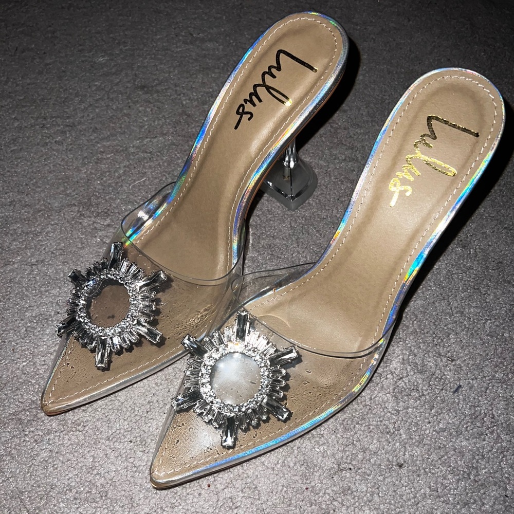 LULUS/ embellished heels. Never worn, just too tall for me